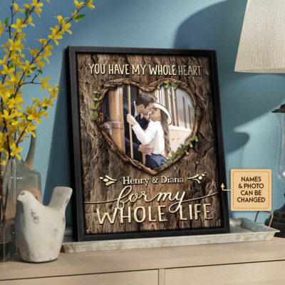 Anniversary Gifts You Have My Whole Heart For My Whole Life Custom Photo Yellow Tree Bark Canvas Wall Art 3 e80e9ef9 6a1e 11ec af43 0242ac120002 canvas doc20x24f optimized