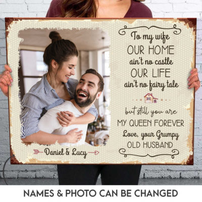Anniversary Gifts Still You're My Queen Forever Custom Photo Retro Canvas Wall Art 1 4f9dde9e 7147 11ec aeef 0242ac120002 ngang moi optimized