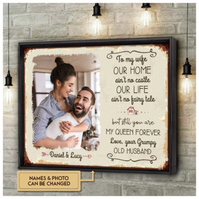Anniversary Gifts Still You're My Queen Forever Custom Photo Retro Canvas Wall Art 2 54d37561 7147 11ec aeef 0242ac120002 cv ngang newframe optimized