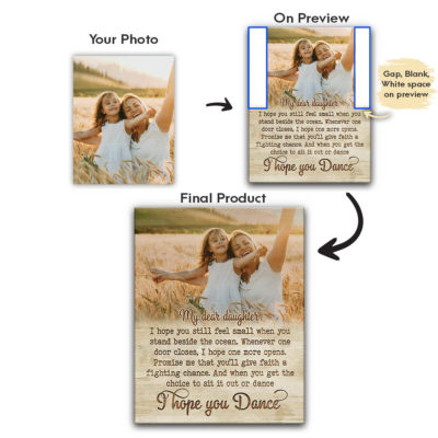 Gift For Daughter I Hope You Dance Custom Photo With Three Background Canvas Wall Art 1 33 optimized