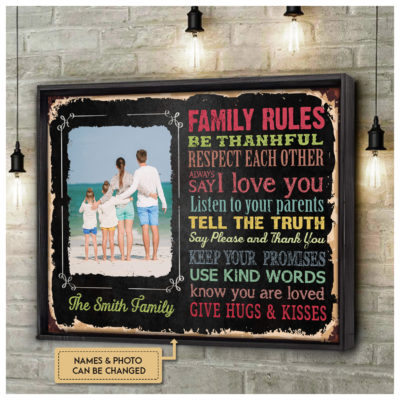 Family Rules Custom Photo Retro Canvas Wall Art 2 9417b544 741a 11ec 8ab5 0242ac120002 cv20ngang20new