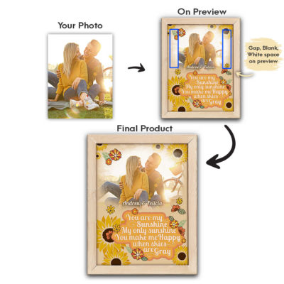 Anniversary Gifts Daughter Gift You Are My Sunshine Custom Photo Retro Canvas Wall Art 1 1 optimized