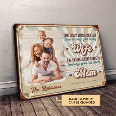 Mother's Day Gift The Only Thing Better Than... Custom Photo Retro Canvas Wall Art 1 4c4540e6 7463 11ec 8ab5 0242ac120002 ngang 2 optimized