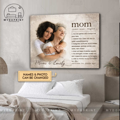 Mother's Day Gift Mom Definition Custom Photos Canvas Wall Art 6 mkup daugiuong 1