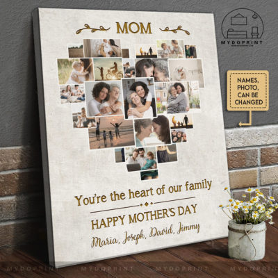 Mother's Day Gift Mom You're The Heart Of Our Family Version 2 Custom Photos Canvas Wall Art 3 45e88c25 9489 11ec a538 0242ac120002 CANVAS20DOC20NEW1417