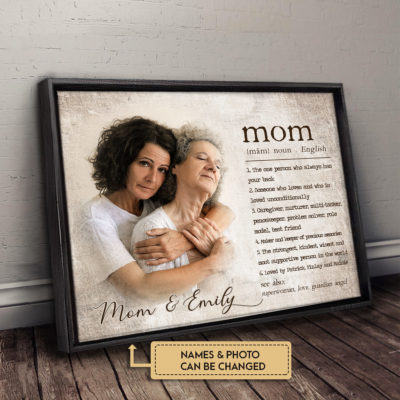 Mother's Day Gift Mom Definition Custom Photos Canvas Wall Art 2 d34b1f82 9514 11ec a538 0242ac120002 ngang 2