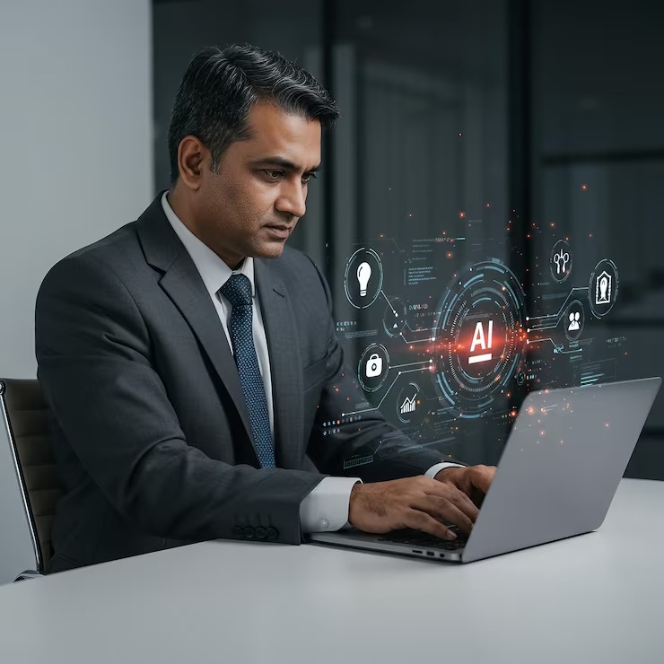 imgi 34 man working laptop with ai interface 650802 6986