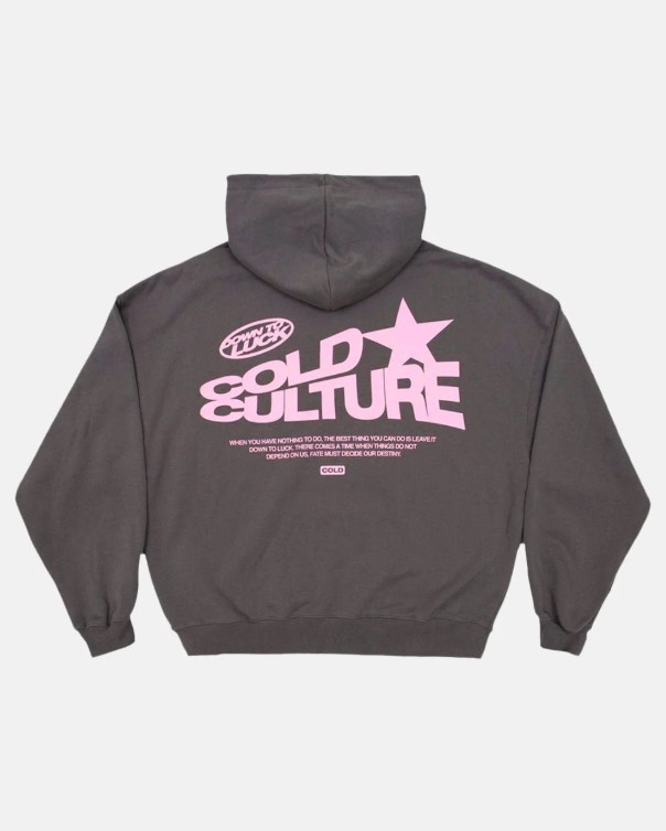 DOWN TO LUCK HOODIE SMOKEY GREY