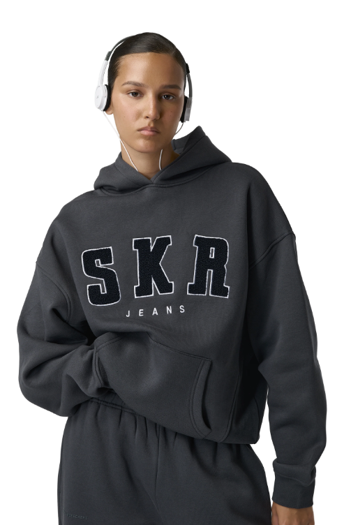 Sisters and Seekers Official SKR Logo Hoodie in Fume Charcoal Grey 1