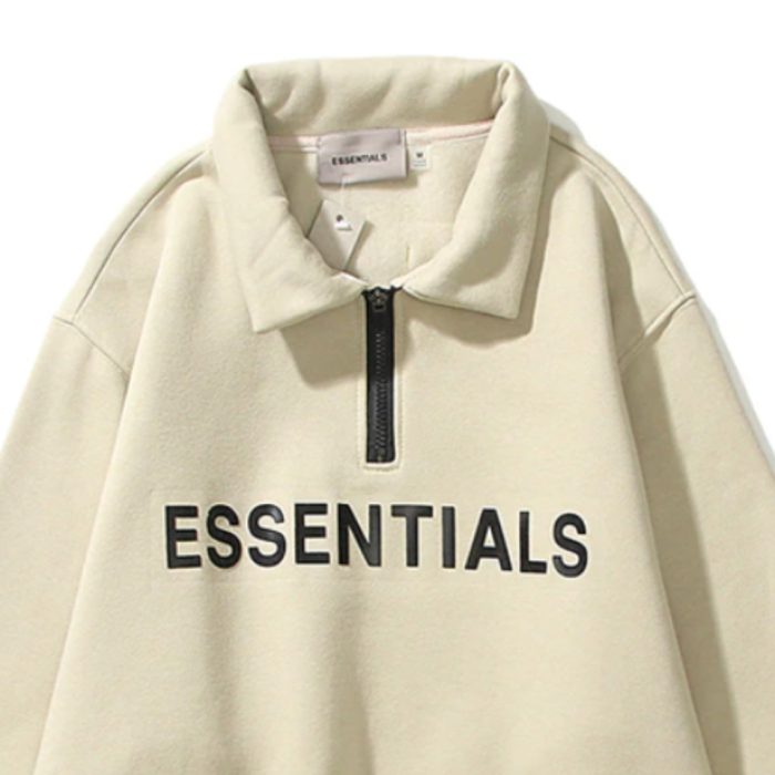 ESSENTIALS Half Zipper CARLs Coffee Hoodies 700x700 1