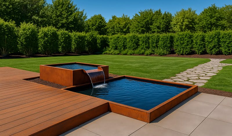 Oczko wodne z kaskada