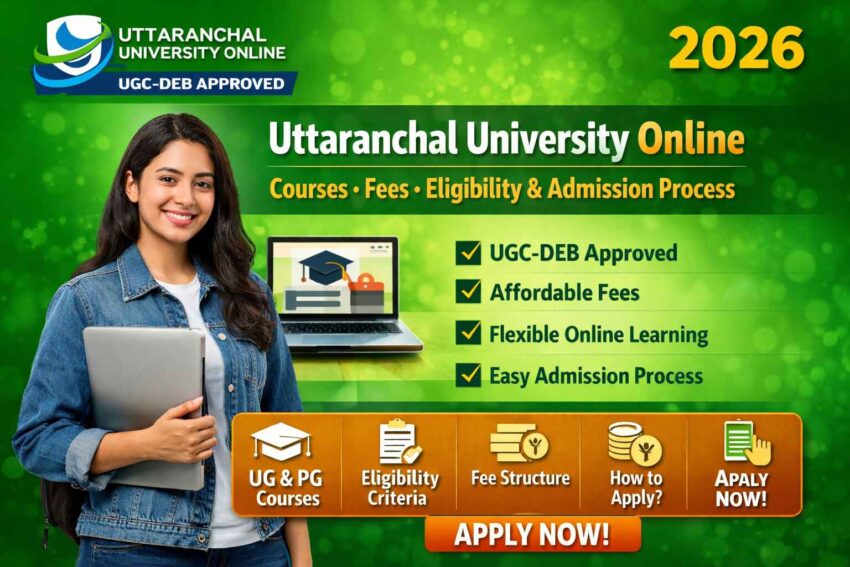 uttaranchal university online 2026 courses fees admission