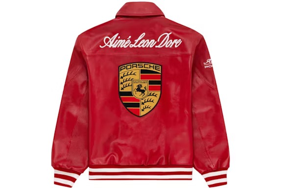 Aime Leon Dore x Porsche 993 Turbo Leather Club Jacket Tango Red