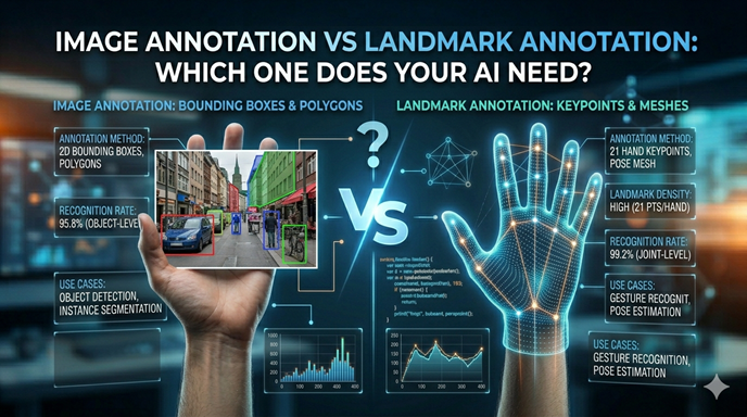 Image Annotation vs Landmark Annotation