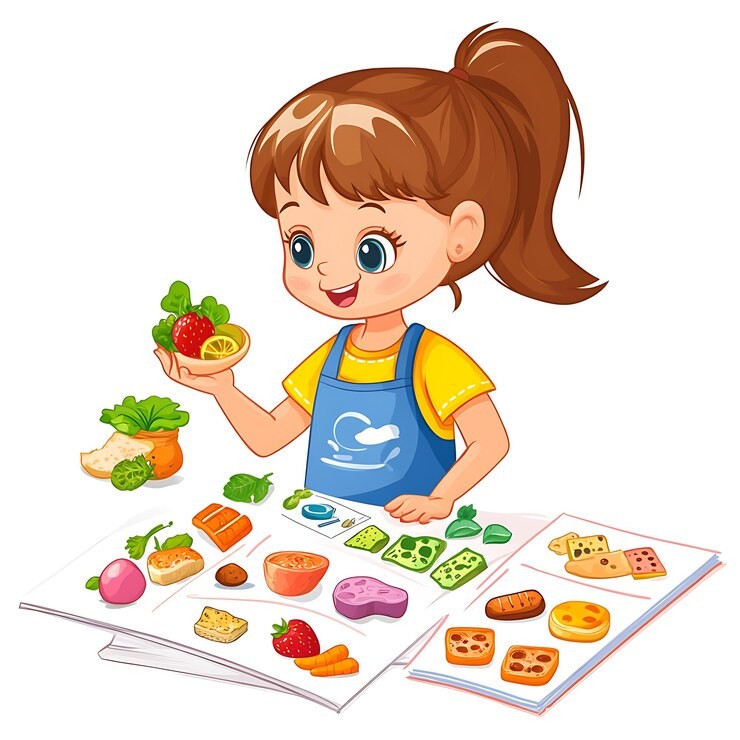 Kids book about food choices