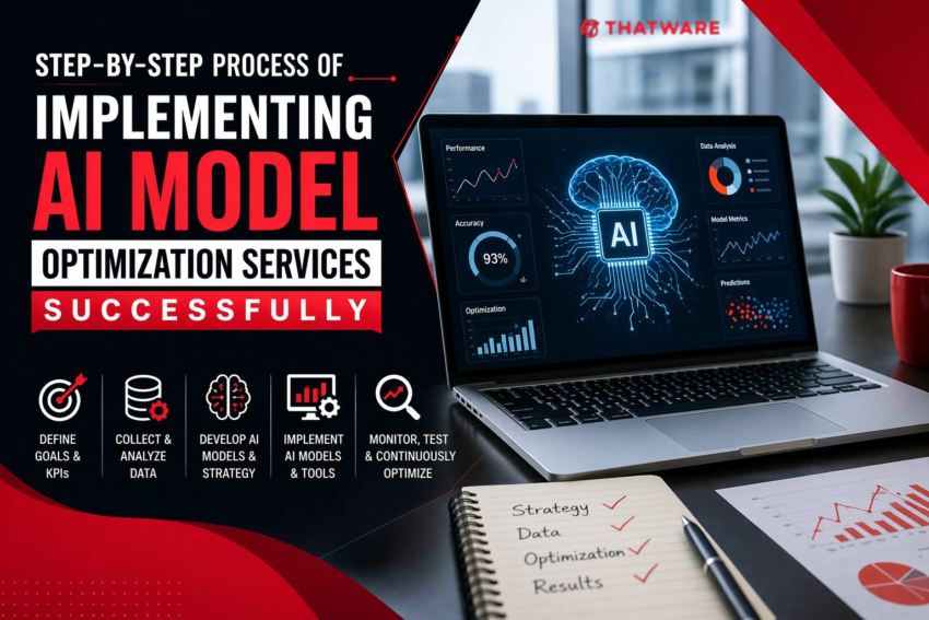 AI model optimization services process workflow illustration