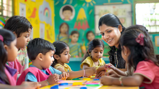 woman children play with board with woman child playing with board with word 1153744 49258
