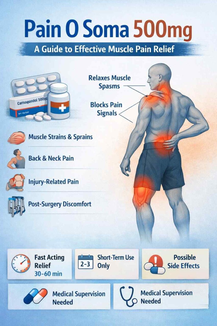 pain o soma 500mg muscle pain guide informational imag