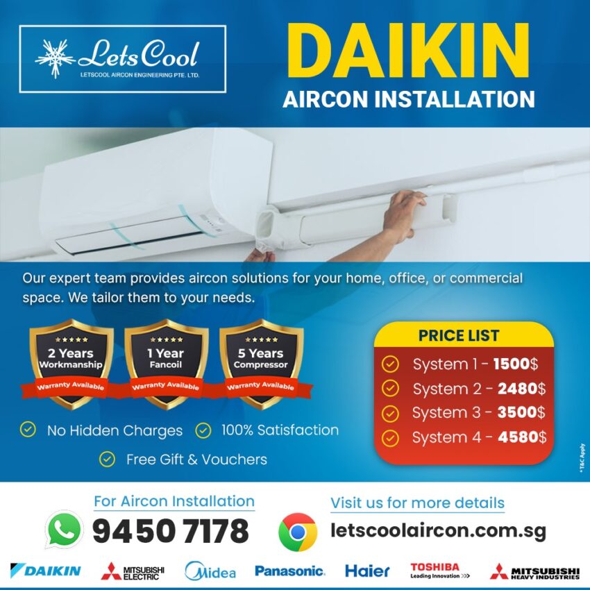 daikin aircon installation 1