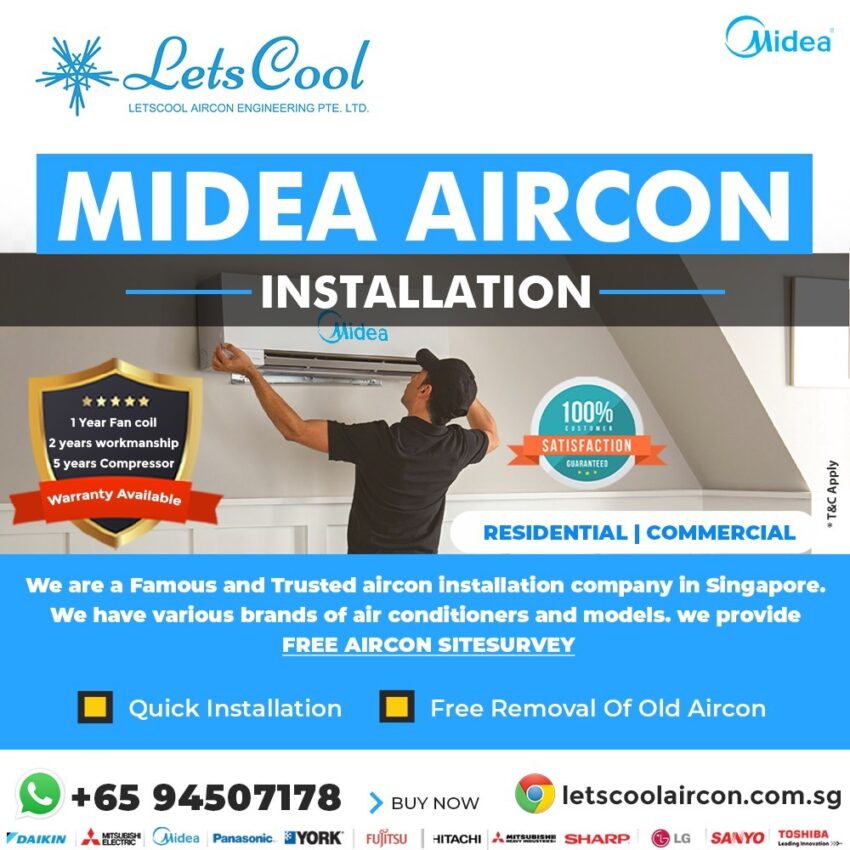 midea aircon installation