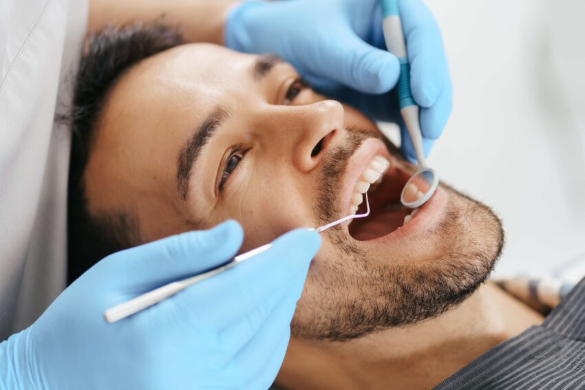 smiling his teeth 1