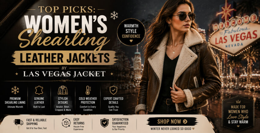 Top Picks Womens Shearling Leather Jackets by Las Vegas Jacket