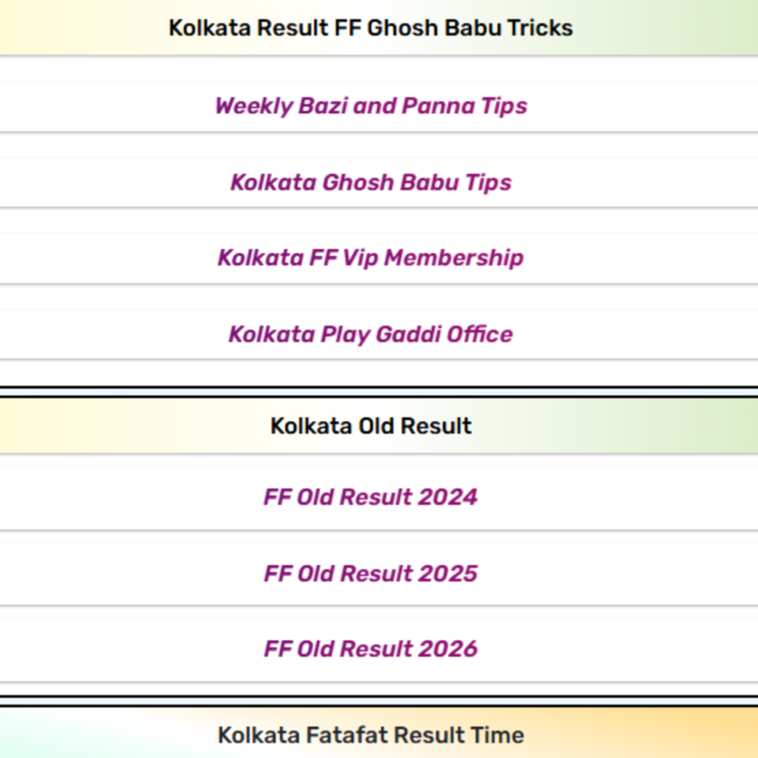 kolkata ff results