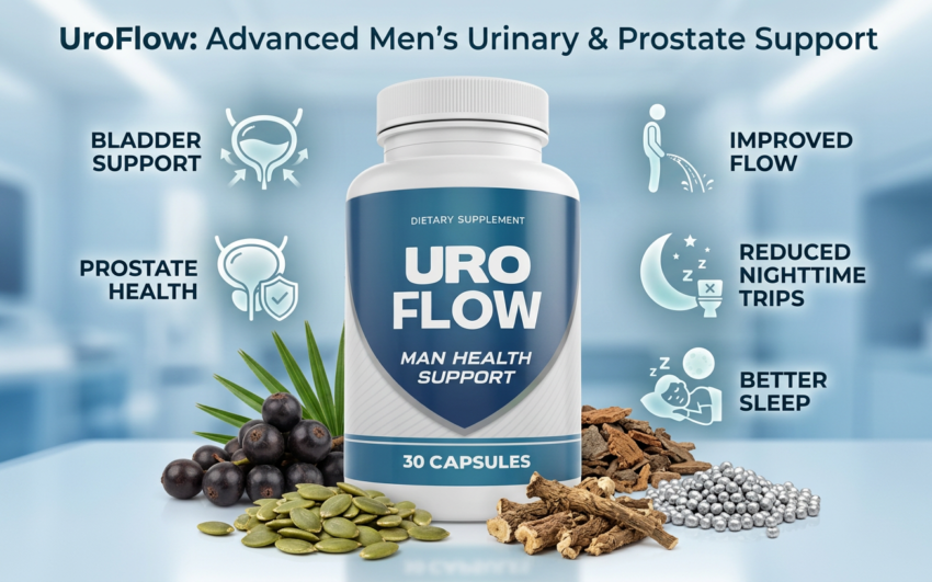 Firefly Gemini Flash Create a high end supplement advertisement featuring a realistic UroFlow supplement b 711446