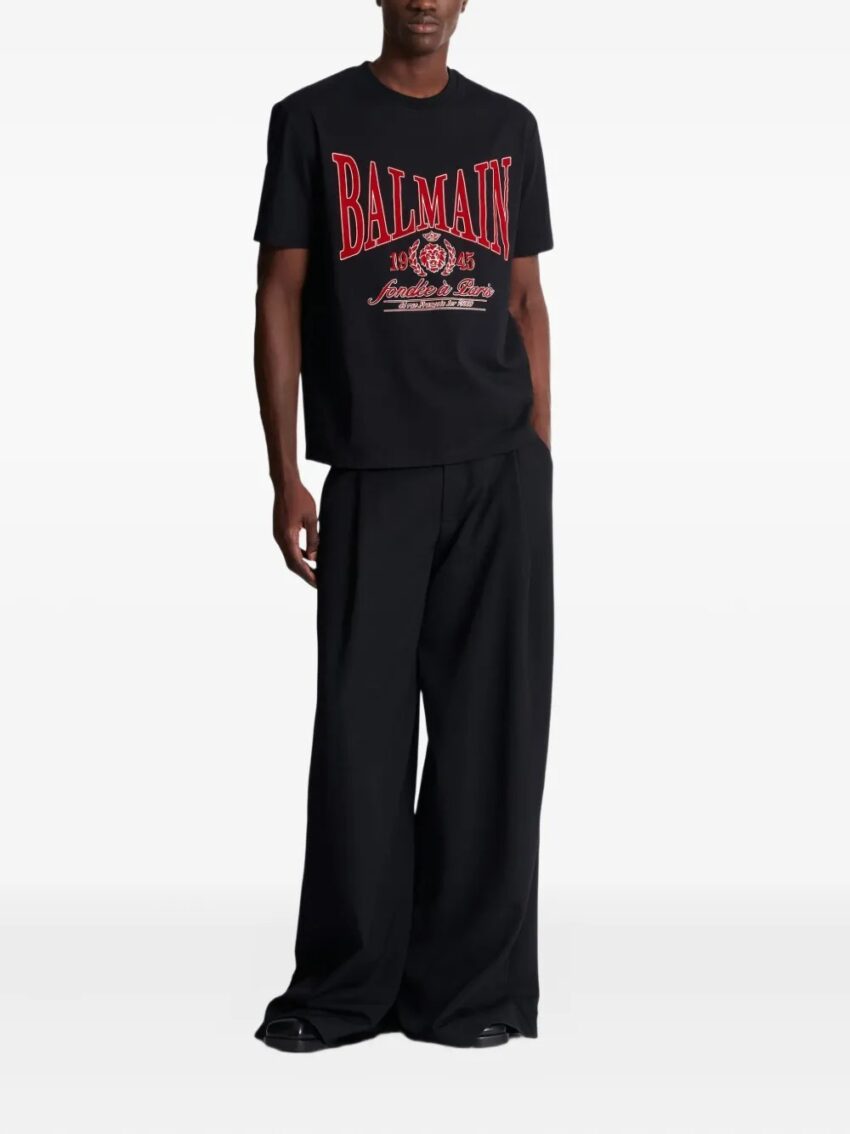 Balmain Logo Print T Shirt