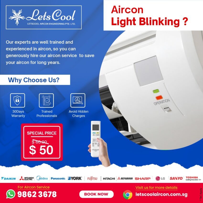 Aircon light Blinking
