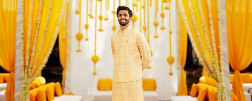 Best Kurta Designs for Men to Wear at the Haldi Ceremony D