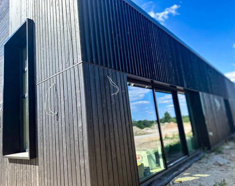 burnt larch cladding