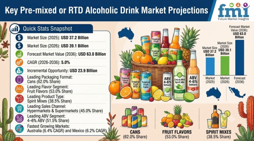 Pre mixed or RTD Alcoholic Drink Market