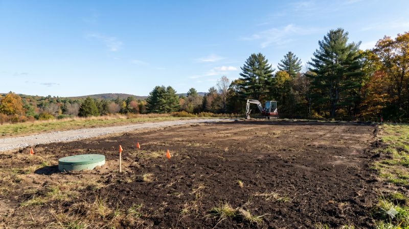 reparing land for septic installation