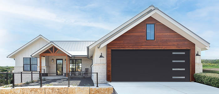 Steel Black Garage Door Installation M1