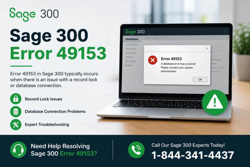 Sage 300 error 49153 support guide 1