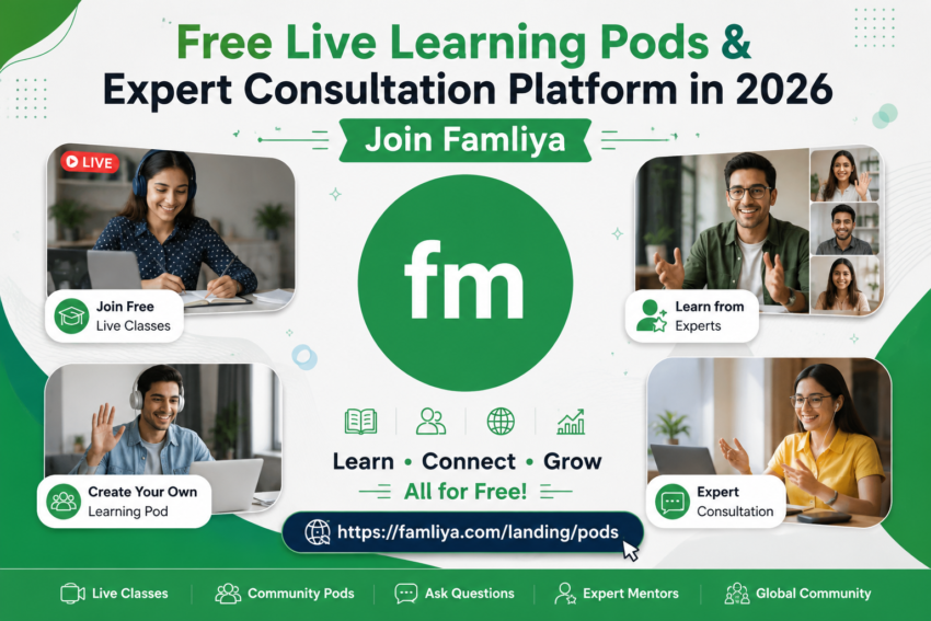 Free Live Learning Pods Expert Consultation Platform in 2026 Join Famliya