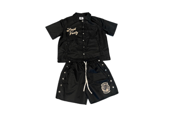 Saint Vanity Zip Up set in Black