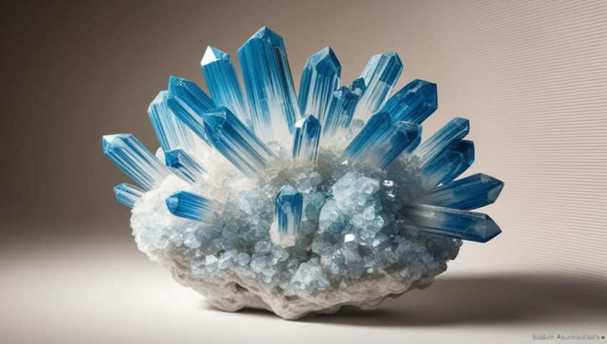 phoenix v0.9 generate a highly detailed image of Sodium Aluminosilicate a synthetic zeolite w 3