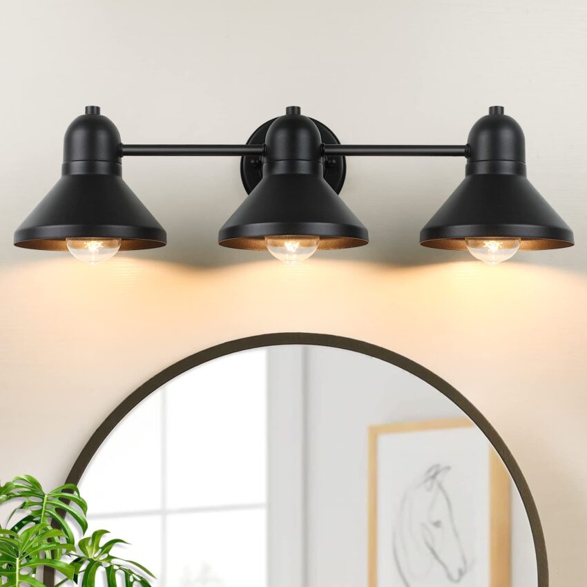 black metal bathroom light fixtures