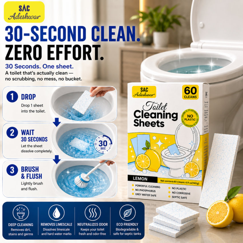 How to use Toilet cleaner sheet