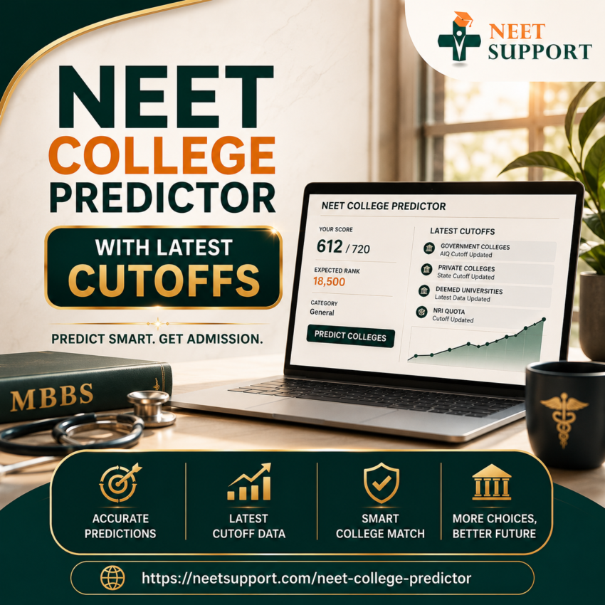 NEET College Predictor with Latest Cutoffs NEET Support