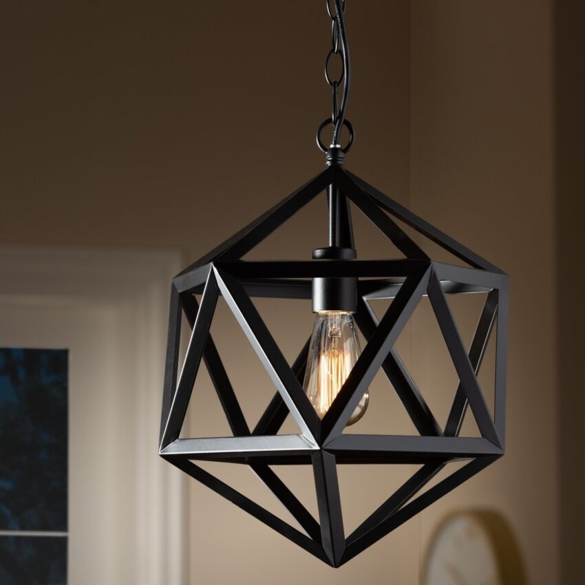 black metal hanging light fixtures