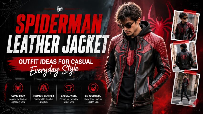 Spiderman Leather Jacket Outfit Ideas for Casual Everyday Style