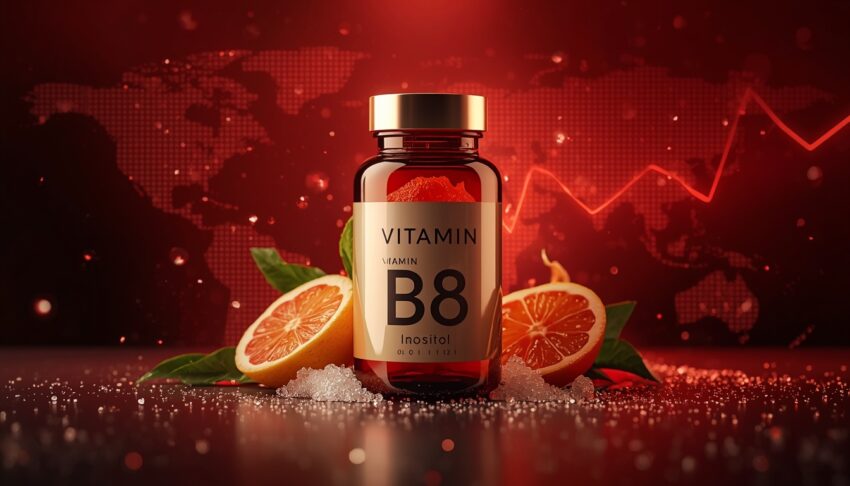 lucid origin Create a premium photorealistic 16 9 commercial advertising image for Vitamin B8 0