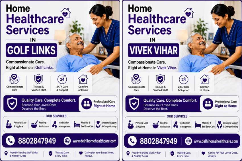 Home Healthcare Servicse In Golf links and Vivek Vihar