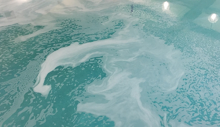 foam in water