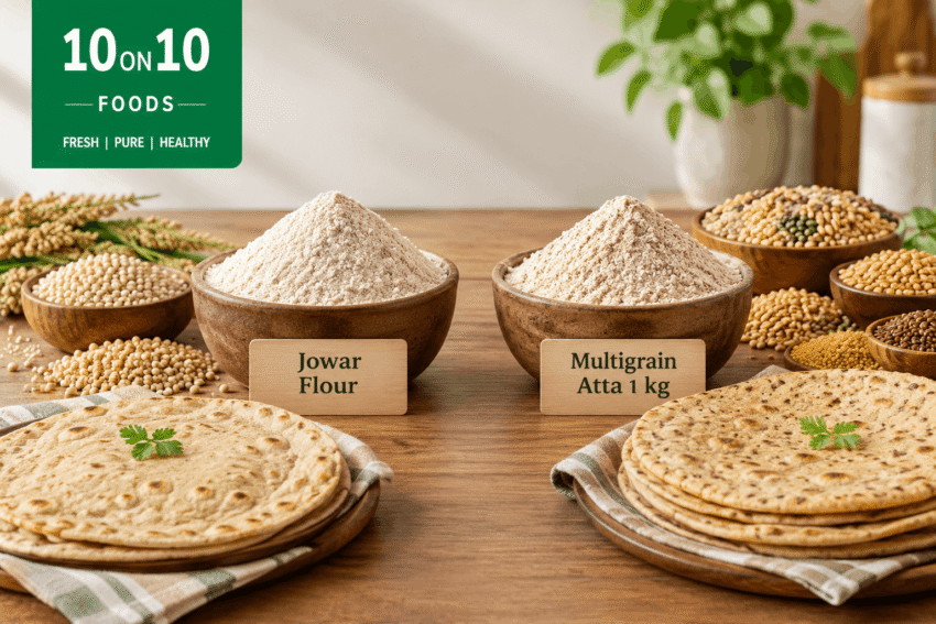 multigrain atta 1 kg vs jowar flour 1
