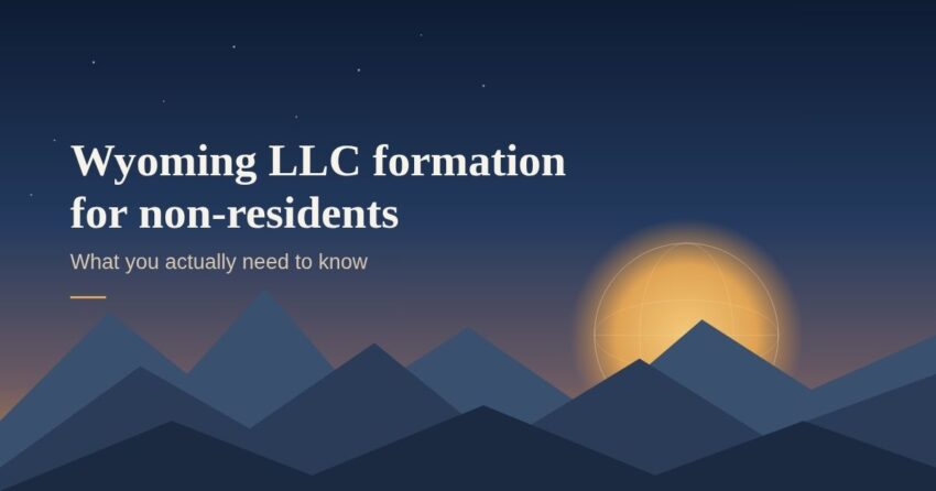 wyoming llc formation for non reisdents cover image