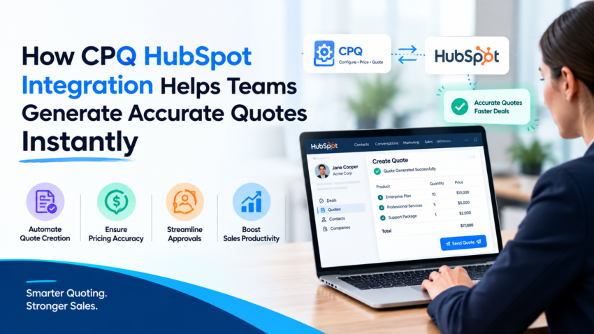 CPQ HubSpot integration dashboard automates quotes pricing approvals instantly